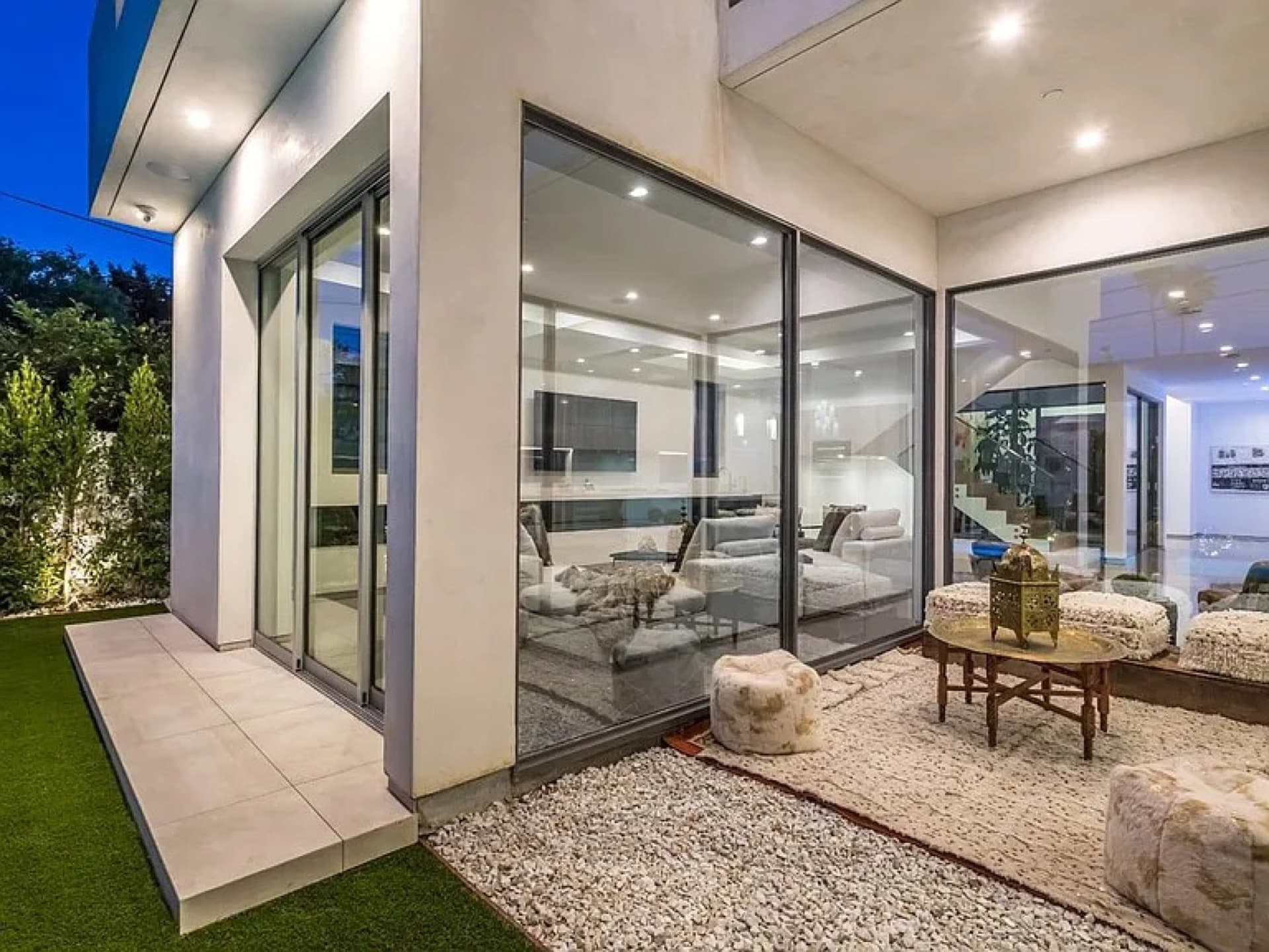 Formosa Residence — corner slider viewed from the garden