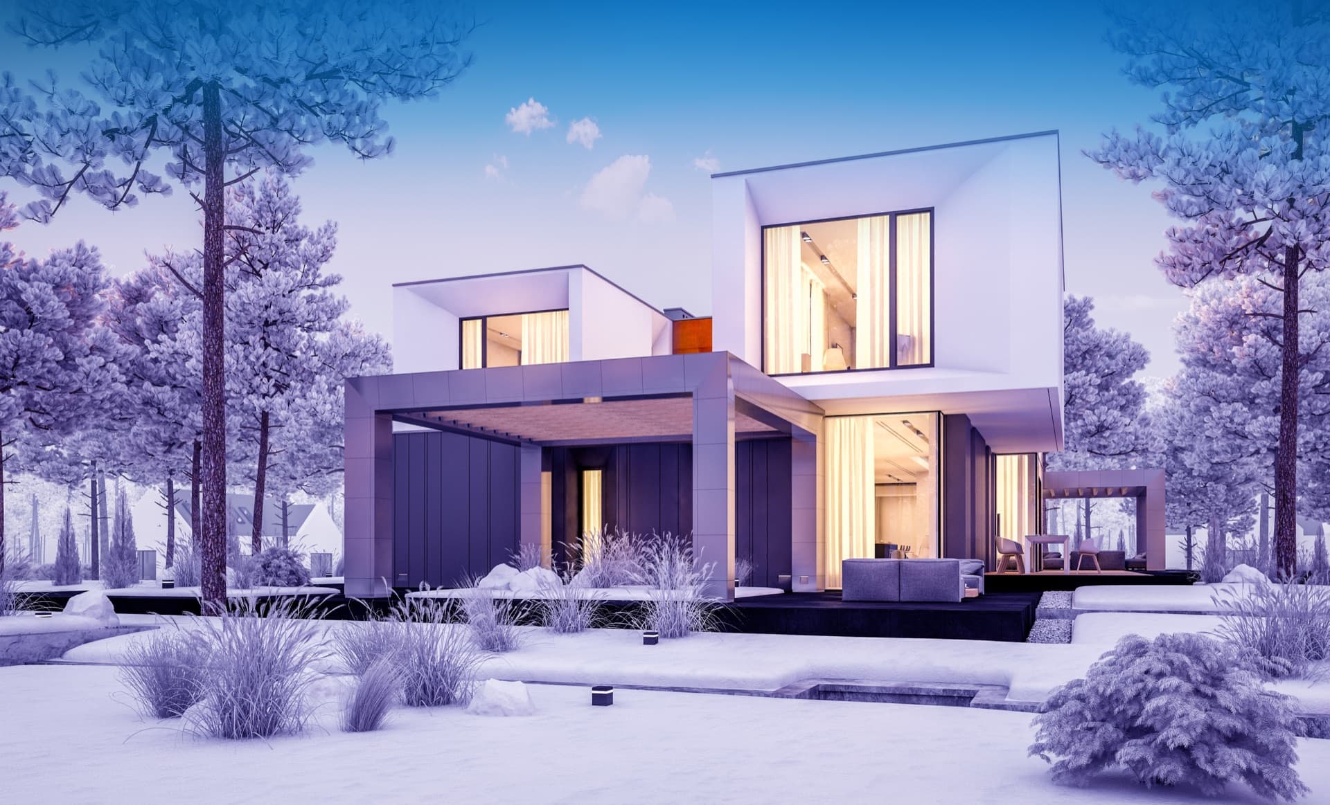 Multi-unit residential development visualization with continuous glazing lines